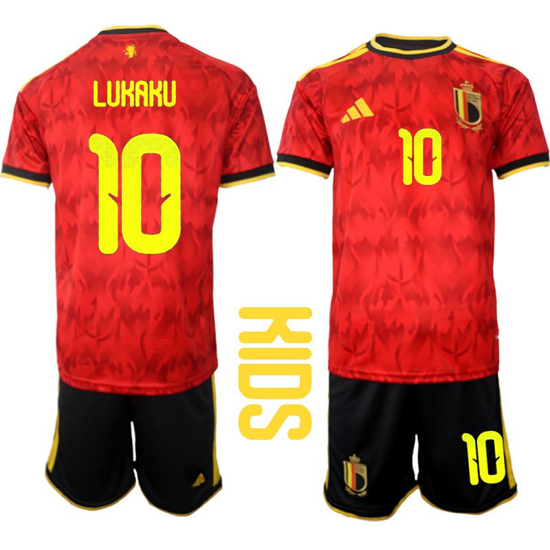 Youth 2026 World Cup National Team Belgium home red #10 Soccer Jersey